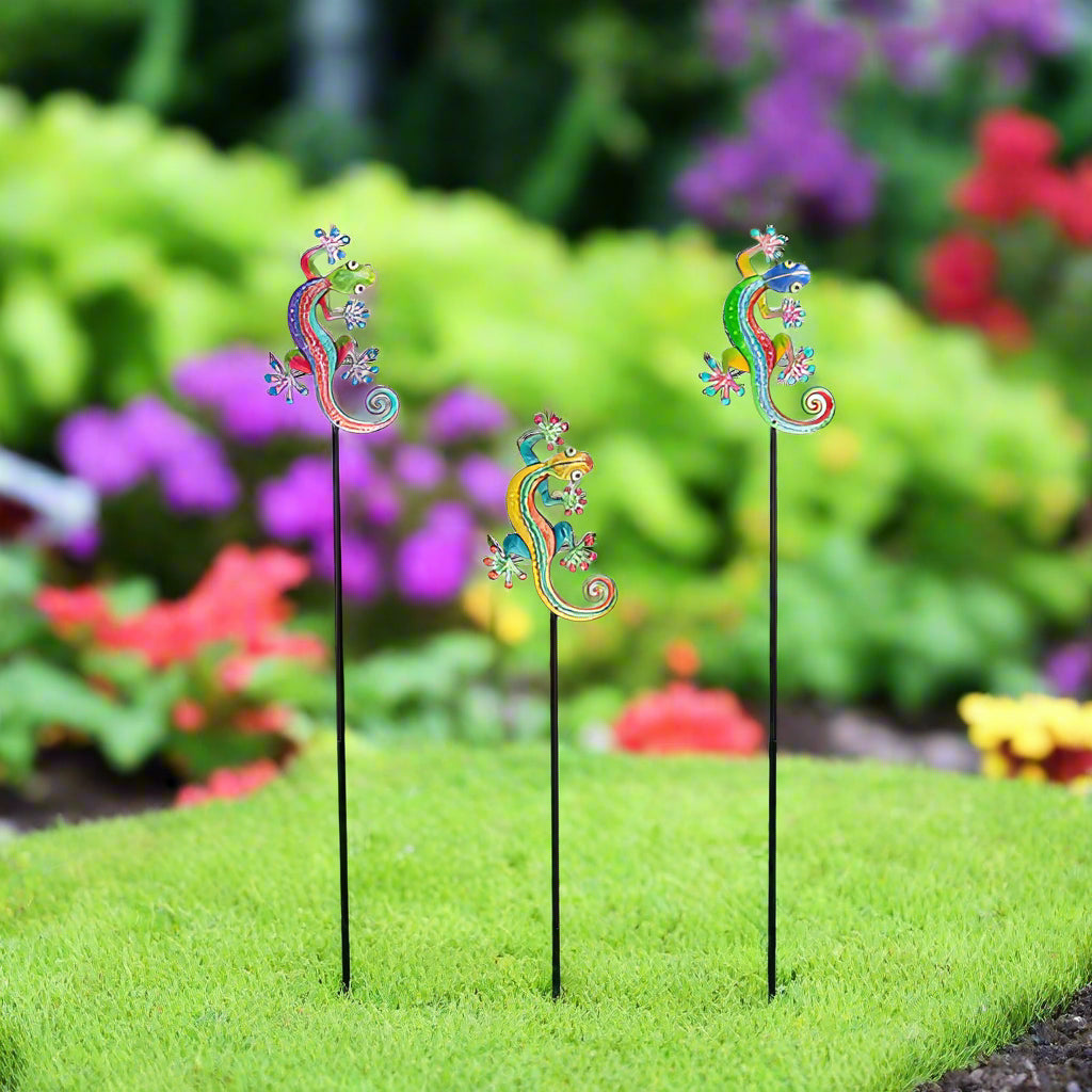 Rowan Metal Gecko Garden Stake - EuroGiant