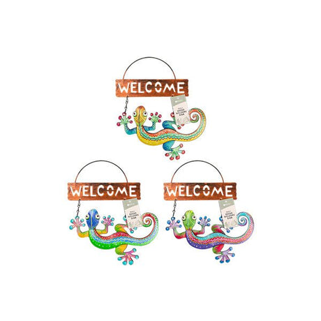 Rowan Metal Gecko Welcome Sign - EuroGiant