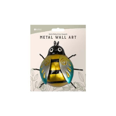 Rowan Metal Insect Wall Art Gold Metalli - EuroGiant