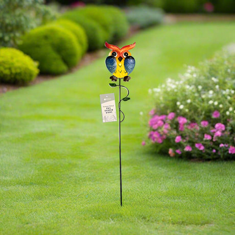 Rowan Painted Metal Owl Garden Stake - EuroGiant