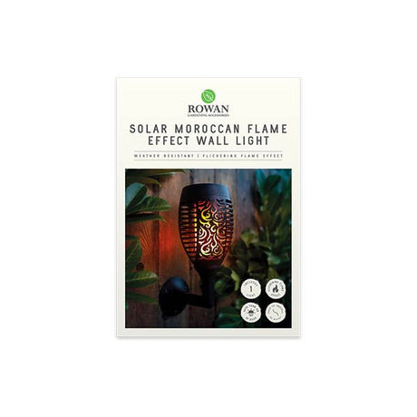 Rowan Solar Moroccan Flame Wall Light - EuroGiant