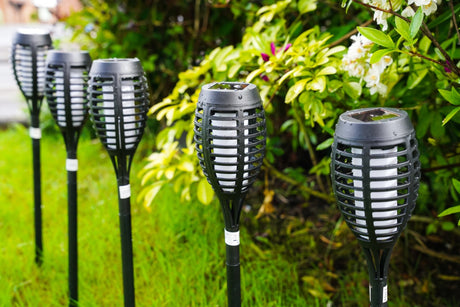 Rowan Solar Party Torch Lights 5 Pack - EuroGiant