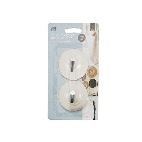 Self Adhesive Metal Hooks 2 Pk - EuroGiant