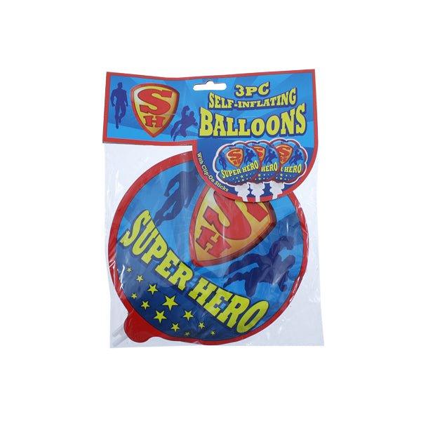 Self Inflating Balloon Super Hero 3 Pk - EuroGiant