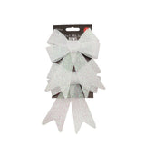 Silver & White Tinsel Bows 2 Pack - EuroGiant