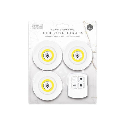 Simply Lighting Led Push Lights 3 Pack - EuroGiant