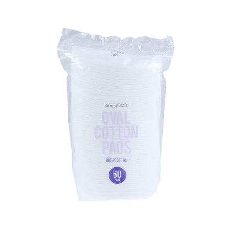 Simply Soft Oval Cotton Pads 60 Pk - EuroGiant