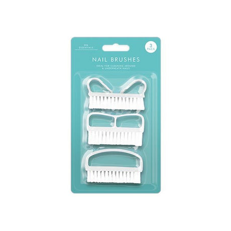 Spa Essentials Nail Brushes 3 Pack - EuroGiant