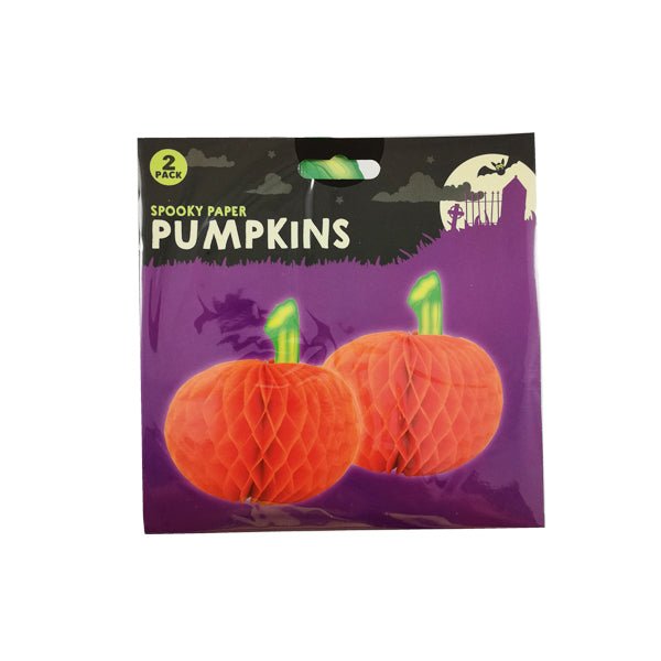 Spooky Paper Pumpkins 2 Pack - EuroGiant