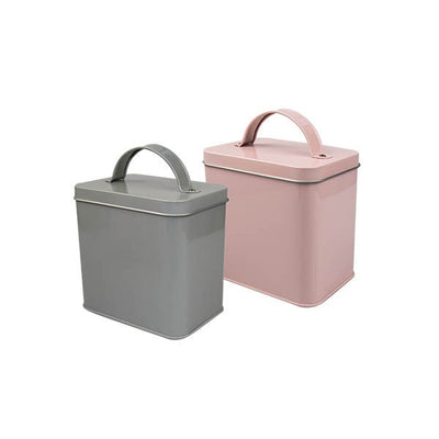 Square Metal Storgae Tin With Lid 1.5L - EuroGiant