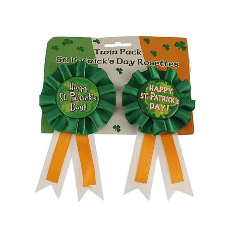 ST. PATRICKS DAY ROSETTES 2 PK - EuroGiant