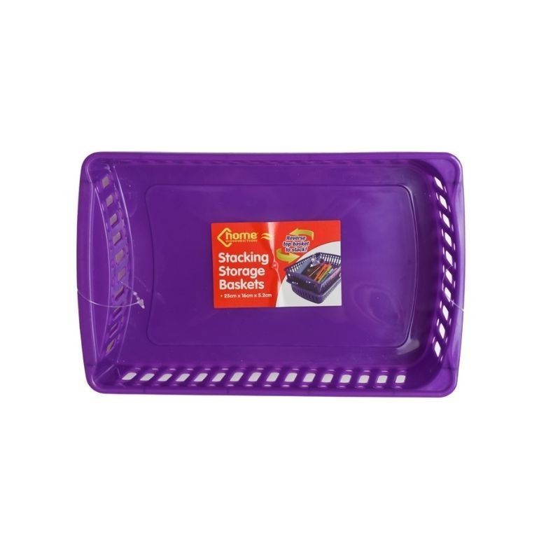 Stacking Storage Baskets 2 Pk - EuroGiant