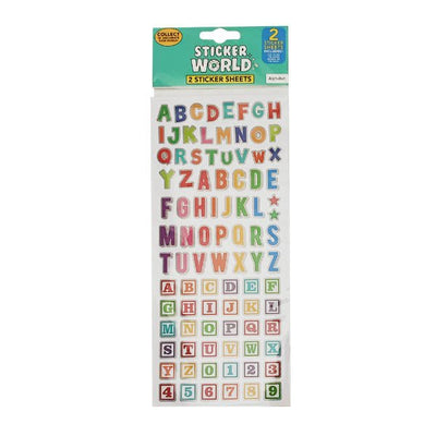 Sticker World Sheets Alphabet 2 Pack - EuroGiant