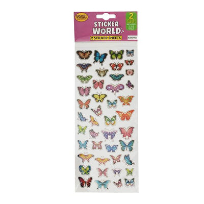 Sticker World Sheets Butterflies 2 Pack - EuroGiant
