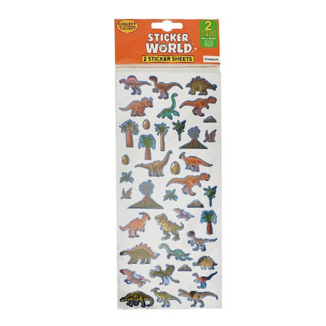 Sticker World Sheets Dinosaurs 2 Pack - EuroGiant