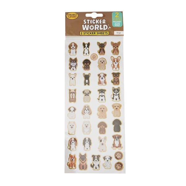Sticker World Sheets Dogs 2 Pack - EuroGiant