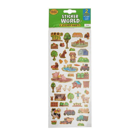 Sticker World Sheets Farm 2 Pack - EuroGiant