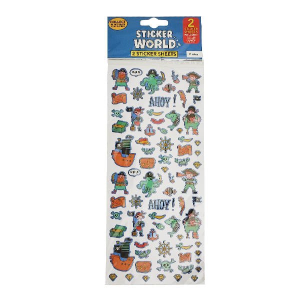 Sticker World Sheets Pirates 2 Pack - EuroGiant