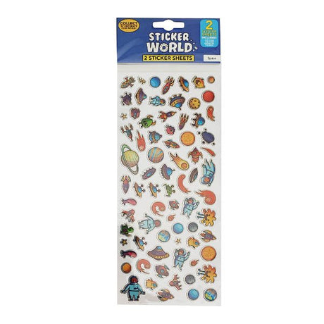 Sticker World Sheets Space 2 Pack - EuroGiant