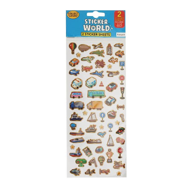 Sticker World Sheets Transport 2 Pack - EuroGiant