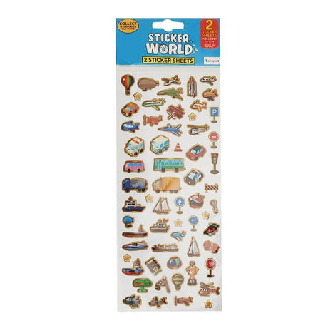 Sticker World Sheets Transport 2 Pack - EuroGiant