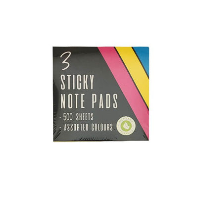 Sticky Note Pads 3PK 500 Sheets - EuroGiant