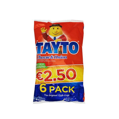 Tayto Crisps Cheese & Onion 6 Pack - EuroGiant