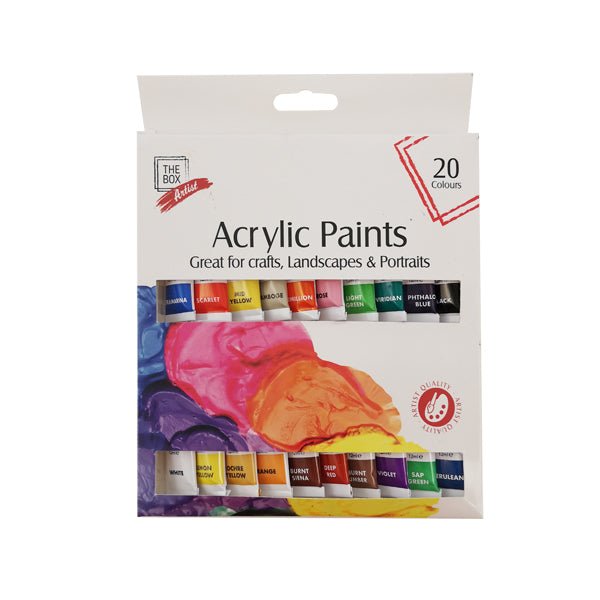 The Box Artist Acrylic Paints 20 Pk - EuroGiant