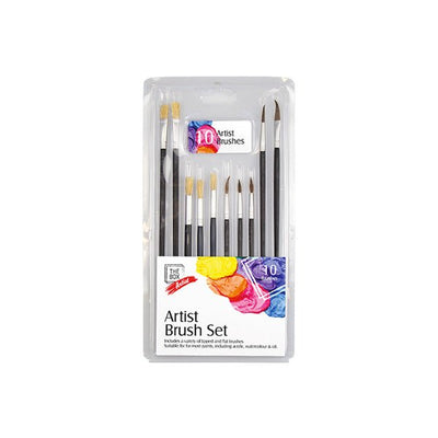 The Box Artist Paint Brush Set 10 Pack - EuroGiant