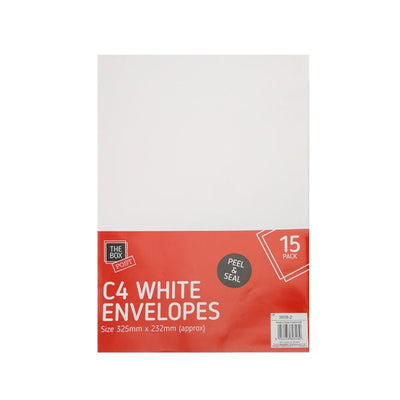 The Box Post C4 White Envelopes 15 Pack - EuroGiant