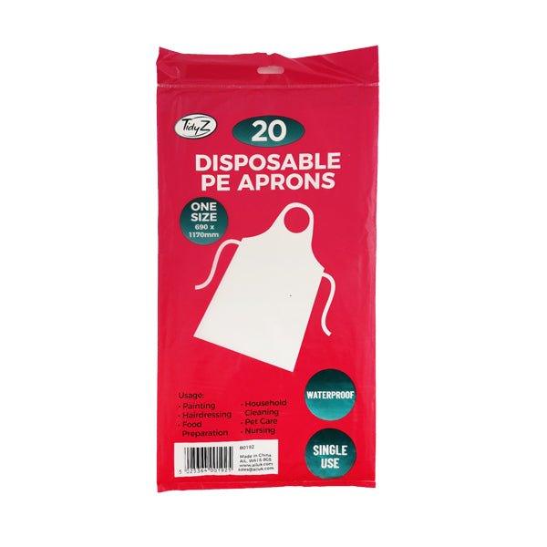 Tidy Z Disposable Pe Aprons 20 Pk - EuroGiant