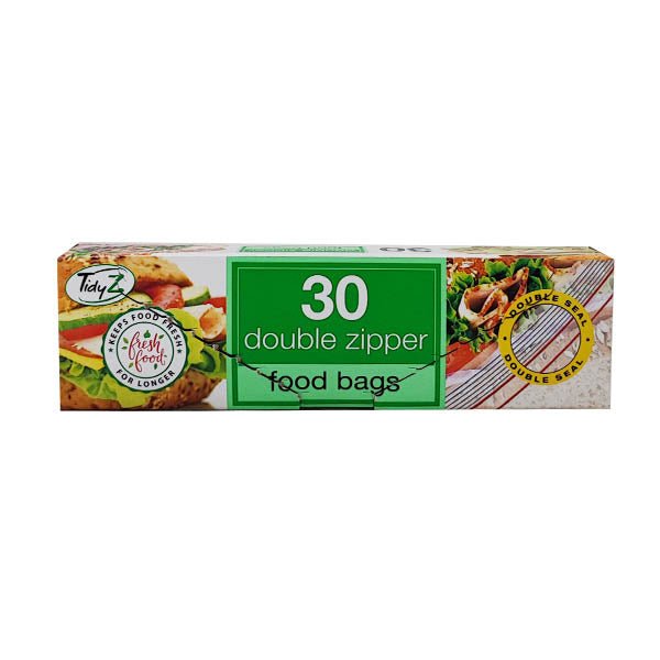 Tidy Z Double Zipper Food Bags 30 Pack - EuroGiant