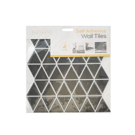 Tiletastic Black Triangle Tile 4 Pk - EuroGiant