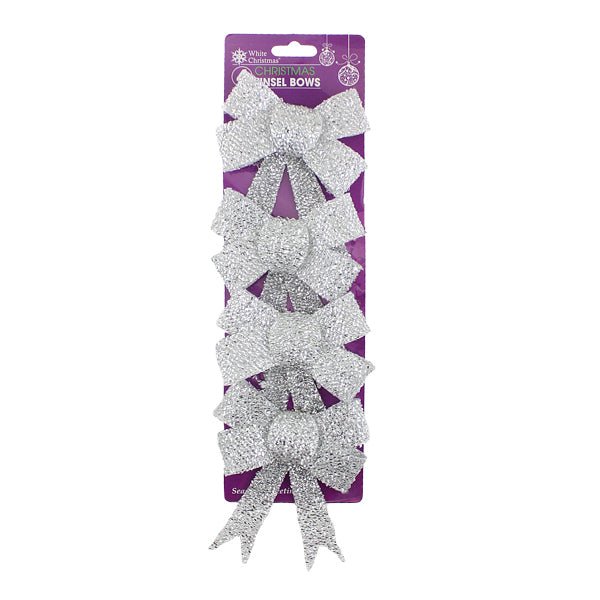 Tinsel Bows 4 Pack Xm53767 ) - EuroGiant