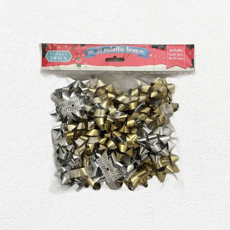 Tinsel Town Metallic Bows 30 Pack - EuroGiant