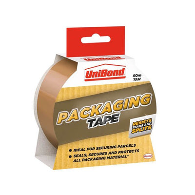 Unibond Packaging Tape Tan 50 Metre - EuroGiant