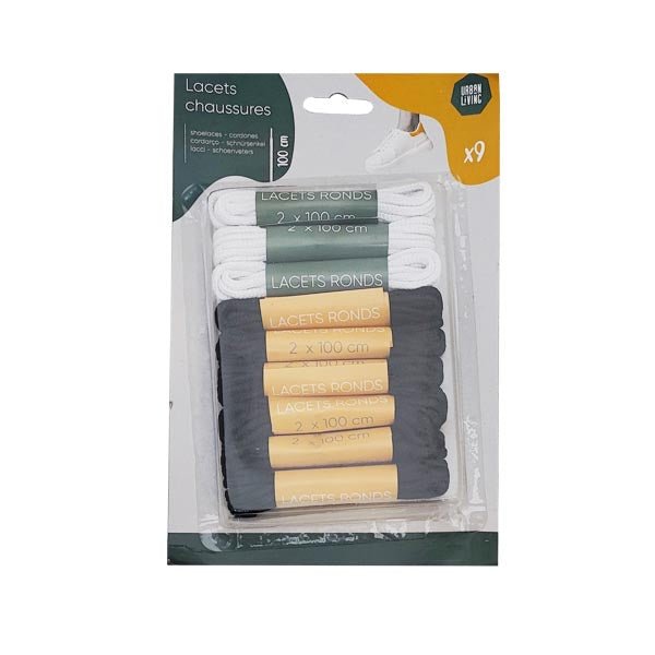 Urban Living Shoe Laces 9 Pack - EuroGiant