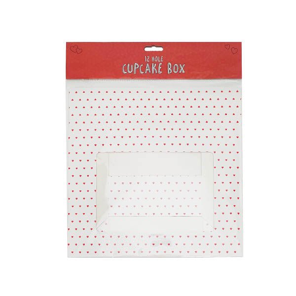 Valentines 12 Hole Cupcake Box - EuroGiant