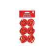 Valentines Artificial Rose Heads 6 Pack - EuroGiant