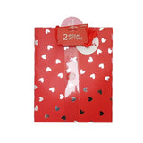 Valentines Medium Portrait Gift Bag 2 Pk - EuroGiant