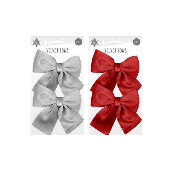 Velvet Bows 15cm 2 Pack - EuroGiant