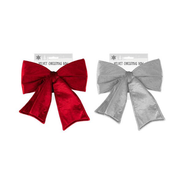 Velvet Christmas Bow Decoration - EuroGiant