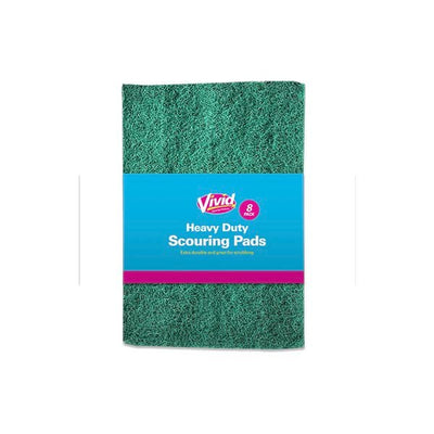 Vivid Heavy Duty Scouring Pads 8 Pack - EuroGiant