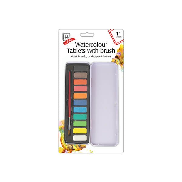 Watercolour Tablets With Brush - EuroGiant