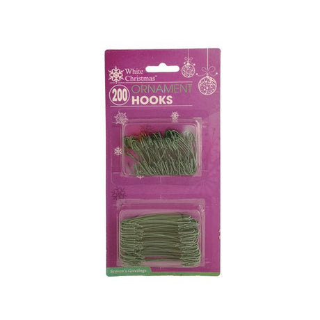 White Christmas Green Ornament Hooks - EuroGiant
