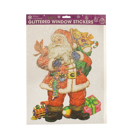 Window Stickers With Glitter Xmas - EuroGiant