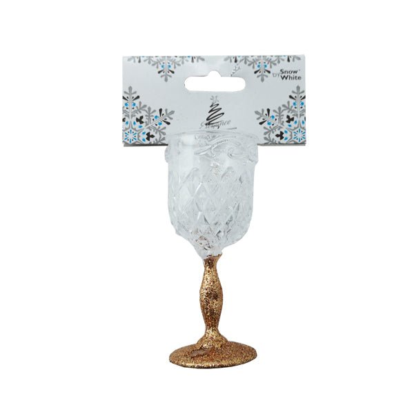 Wine Glass Gold Hanging Decoration - EuroGiant