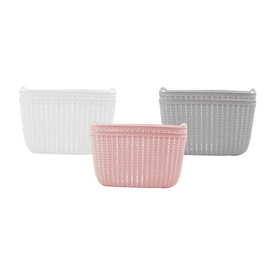 Woven Effect Basket Small 2 Pack - EuroGiant