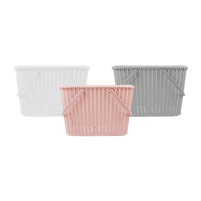 Woven Effect Basket With Handles 8 Litre - EuroGiant