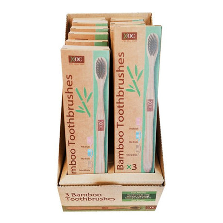 Xoc Bamboo Toothbrushes 3 Pk - EuroGiant